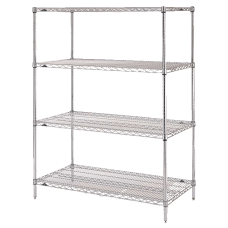 Stationary Chrome Wire Shelving Units