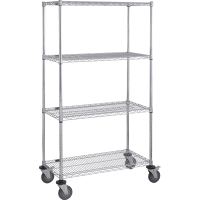 Mobile Chrome Wire Shelving Units